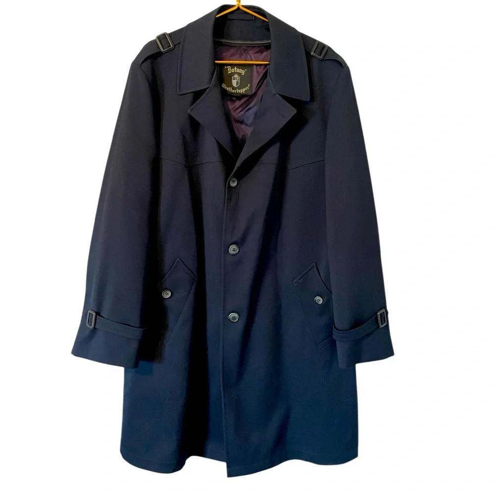 Vintage Botany Weather Topper Dark Blue Coat Size 46‎ Long